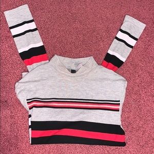 Striped turtleneck